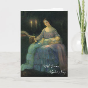 Mutter und Kinder Vintag Karte