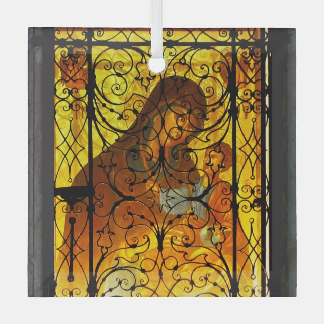MUTTER- UND KINDERGlassverzierungen Ornament Aus Glas (Vorderseite)