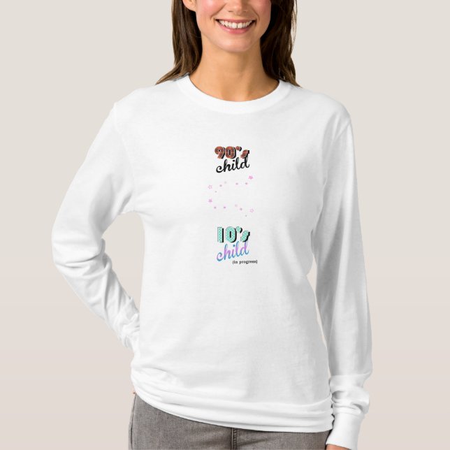 Mutter- und Kinderjahrzehnte - Baby in den 90er Ja T-Shirt (Vorderseite)
