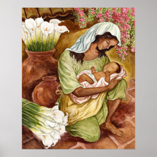 Mütter- und Kindermalerei-Plakat 20" x 16" Poster