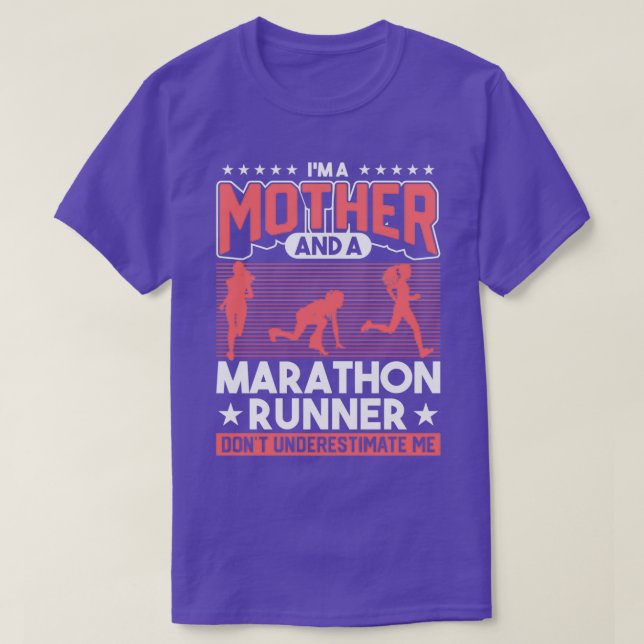 Mutter und Marathon Runner Running Mama Fitness T-Shirt (Design vorne)
