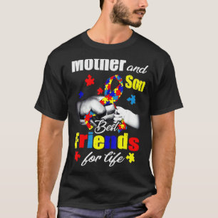 Mutter und Sohn beste Freunde fürs Leben Autismus- T-Shirt