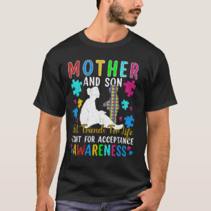 Mutter und Sohn beste Freunde fürs Leben Autismus- T-Shirt