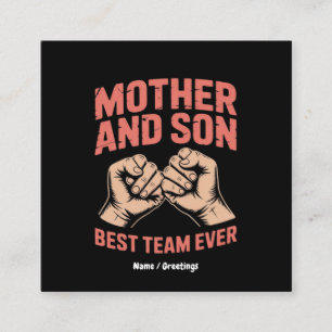 Mutter und Sohn Bestes Team je glücklichen Muttert Quadratische Visitenkarte