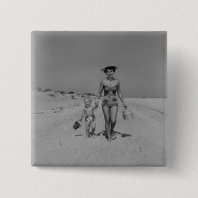 Mutter und Sohn Button (Vorderseite)