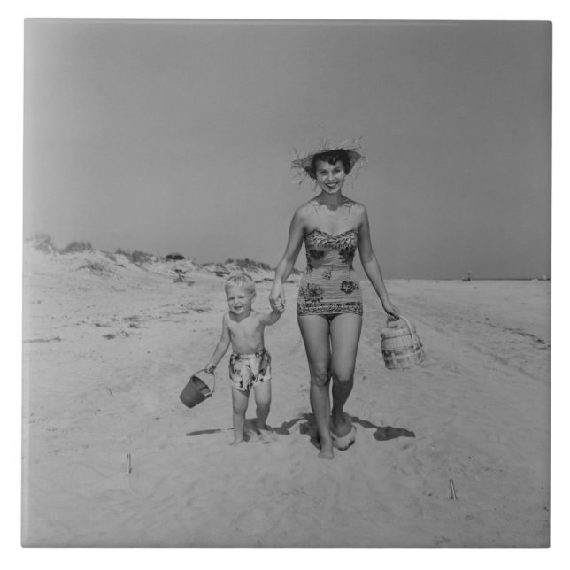 Mutter und Sohn Fliese (Vorderseite)