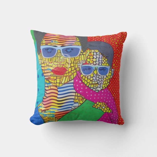 Mutter und Sohn Kissen (Vorderseite)