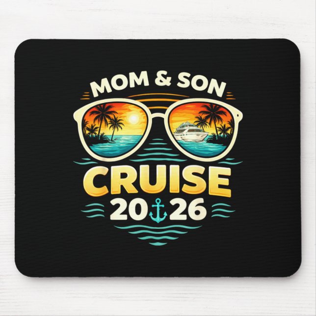 Mutter und Sohn Kreuzfahrt 2026 Urlaub passend  Mousepad (Vorne)