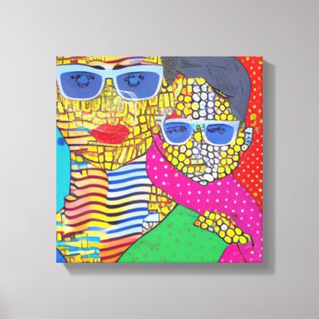 Mutter und Sohn Leinwanddruck (Vorderseite)