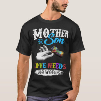 Mutter und Sohn Liebe brauchen keine Worte für Aut T-Shirt