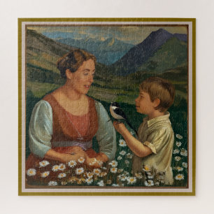 Mutter und Sohn ruhige magische Momente