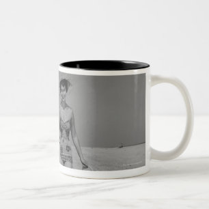 Mutter und Sohn Zweifarbige Tasse