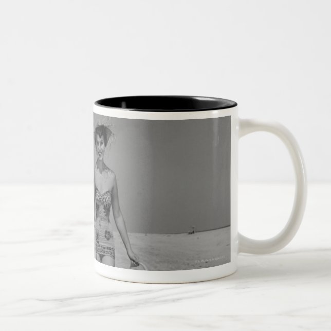 Mutter und Sohn Zweifarbige Tasse (Rechts)