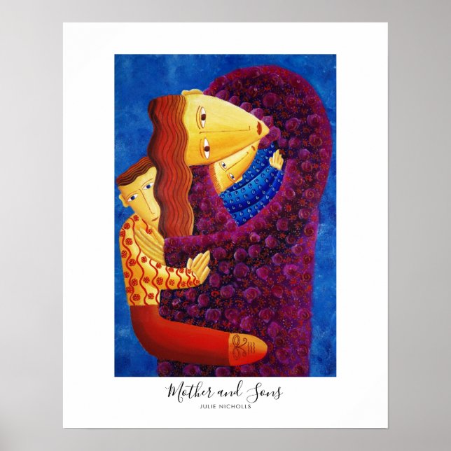 Mutter-und-Söhne-Gemälde Poster (Vorne)