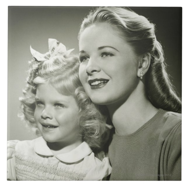 Mutter und Tochter Fliese (Vorderseite)