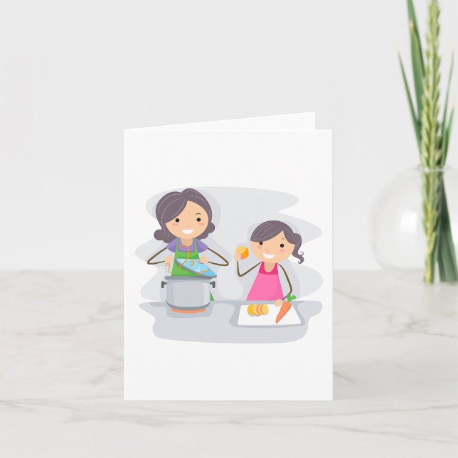 Mutter und Tochter kochen Karte (Von Creator hochgeladen)