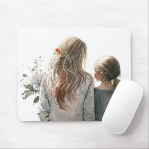 Mutter- und Tochter-Portrait Mousepad