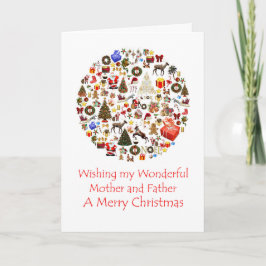 Mutter und Vater Circle of Christmas Holiday Card Feiertagskarte