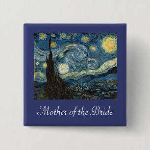 Mutter/Vater der Braut/Bräutigam Starry Night Button