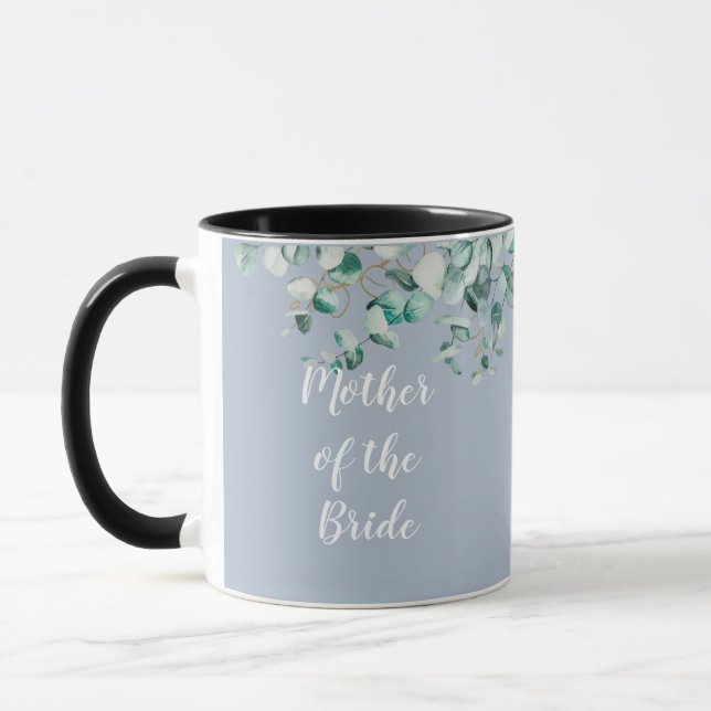 Mutter Vater der Braut Personalisiert Dusty Blue Tasse (Links)