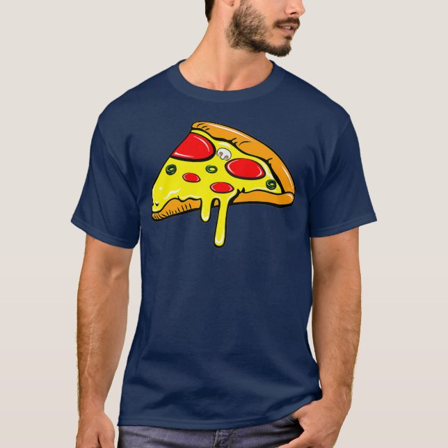 Mutter Vater Son Tochter Pizza Slice Matching T-Shirt (Vorderseite)