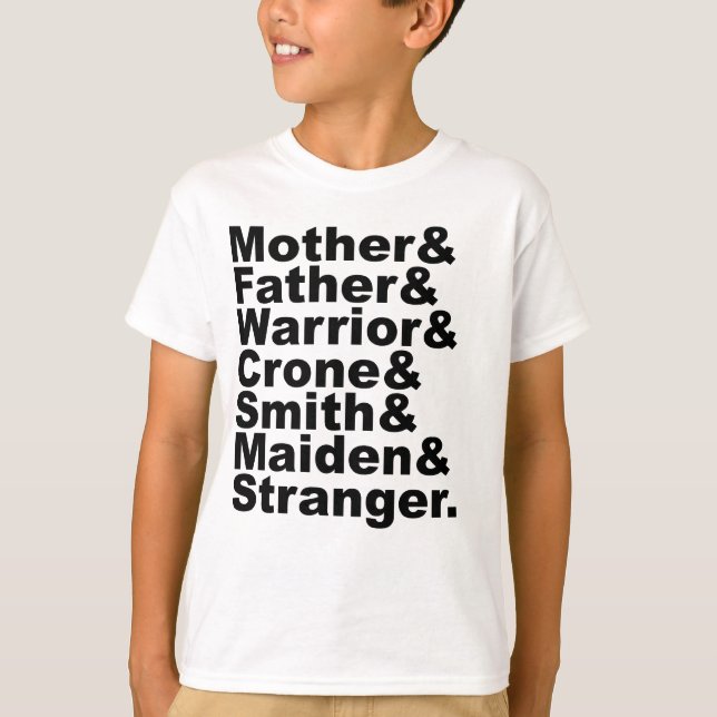 Mutter & Vater & Warrior & Krone & Smith & Maiden T-Shirt (Vorderseite)
