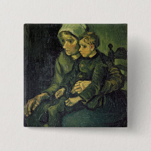 Mutter Vincent van Goghs   und Kind, 1885 Button