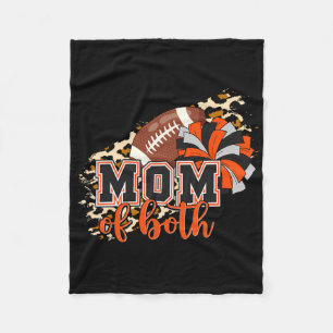 Mutter von beiden Football Cheer Orange Schwarzer Fleecedecke
