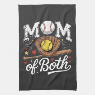 Mutter von beiden Game Day Baseball Softball  Geschirrtuch