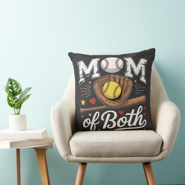 Mutter von beiden Game Day Baseball Softball  Kissen (Stuhl )