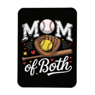 Mutter von beiden Game Day Baseball Softball Magnet