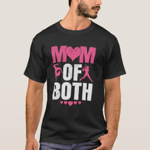 Mutter von beiden Lustige Baseball-Turnen-Mutter-M T-Shirt