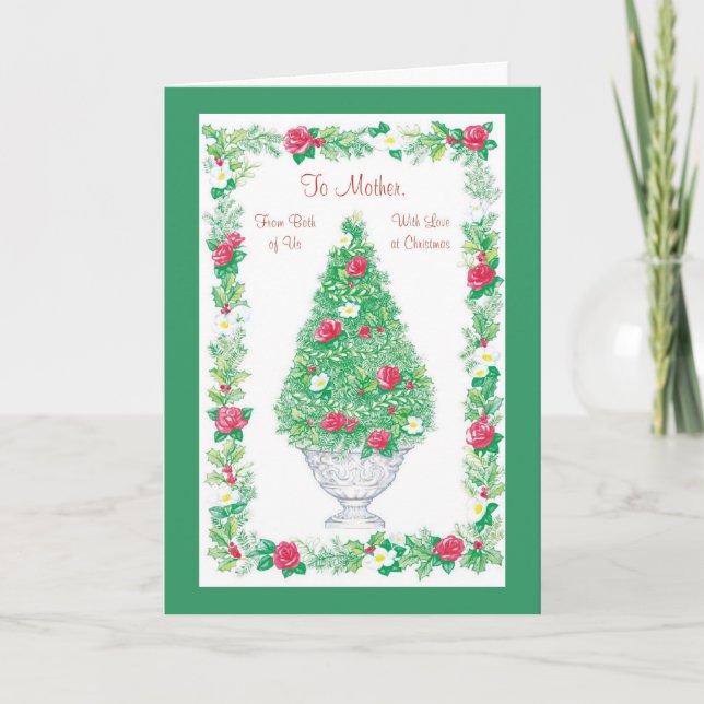 Mutter von beiden von uns feiertagskarte (Vorderseite)