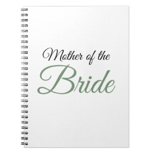 Mutter von Bride Script Green Notizblock