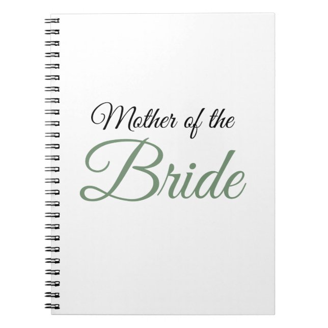 Mutter von Bride Script Green Notizblock (Vorderseite)