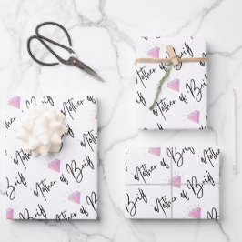 Mutter von Brillenwickelpapier Set aus 3 Flachblät Geschenkpapier Set