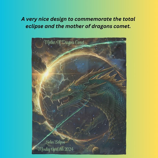 Mutter von Drachen Comet & Eclipse Fleecedecke (Von Creator hochgeladen)