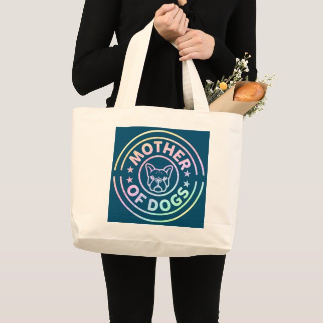 Mutter von Hunden Welpenmutter Mama Hausbesitzerin Jumbo Stoffbeutel (Vorderseite (Produkt))