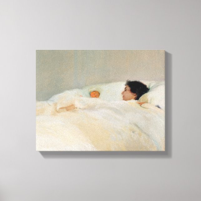 Mutter von Joaquin Sorolla Mutter und Tochter in s Leinwanddruck (Vorderseite)