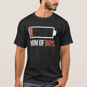 Mutter von Jungen Batterie Lustiges Mütterleben Mu T-Shirt