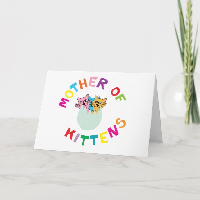 Mutter von Kittens-Karte Karte (Vorderseite)