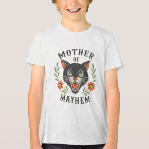 Mutter von Mayhem Funny Mama Katze Mutter von Mayh Tri-Blend Shirt