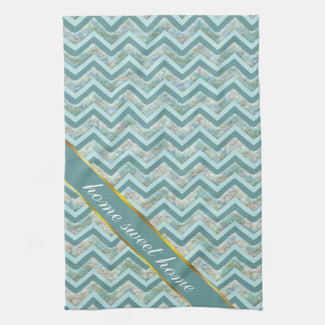 Mutter von Pearl Aquamarin ZigZag Handtuch (Vertikal)