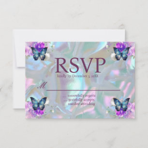 Mutter von Pearl Iridescent RSVP Cards Einladung