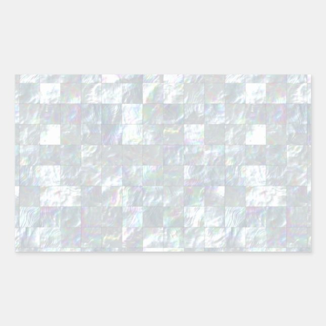 Mutter von Pearl Mosaic Rechteckiger Aufkleber (Vorderseite)