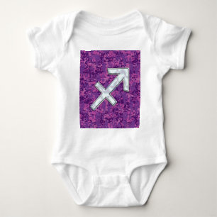 Mutter von Pearl Sagittarius Symbol Fuchsia Camouf Baby Strampler