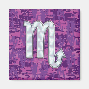 Mutter von Pearl Scorpio Zodiac Pink Digitale Camo Magnet