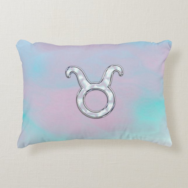 Mutter von Pearl Style Taurus Zodiac Horoskop Zierkissen (Vorderseite)