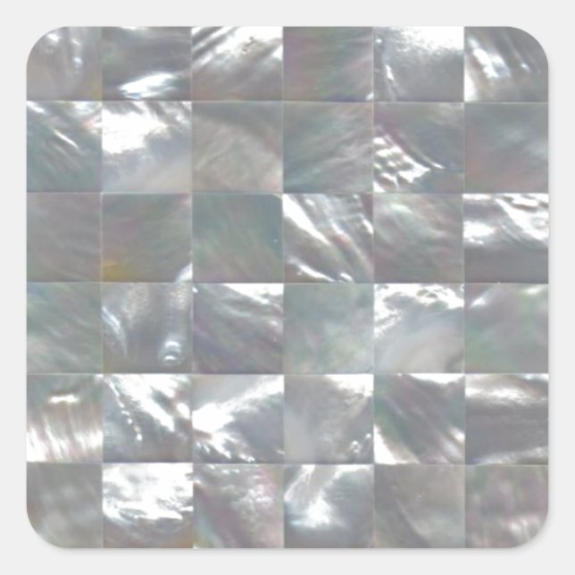 Mutter von Perlendesign Quadratischer Aufkleber (Vorderseite)