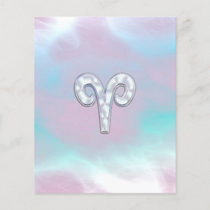 Mutter von Perlstil Aries Zodiac Sign Flyer